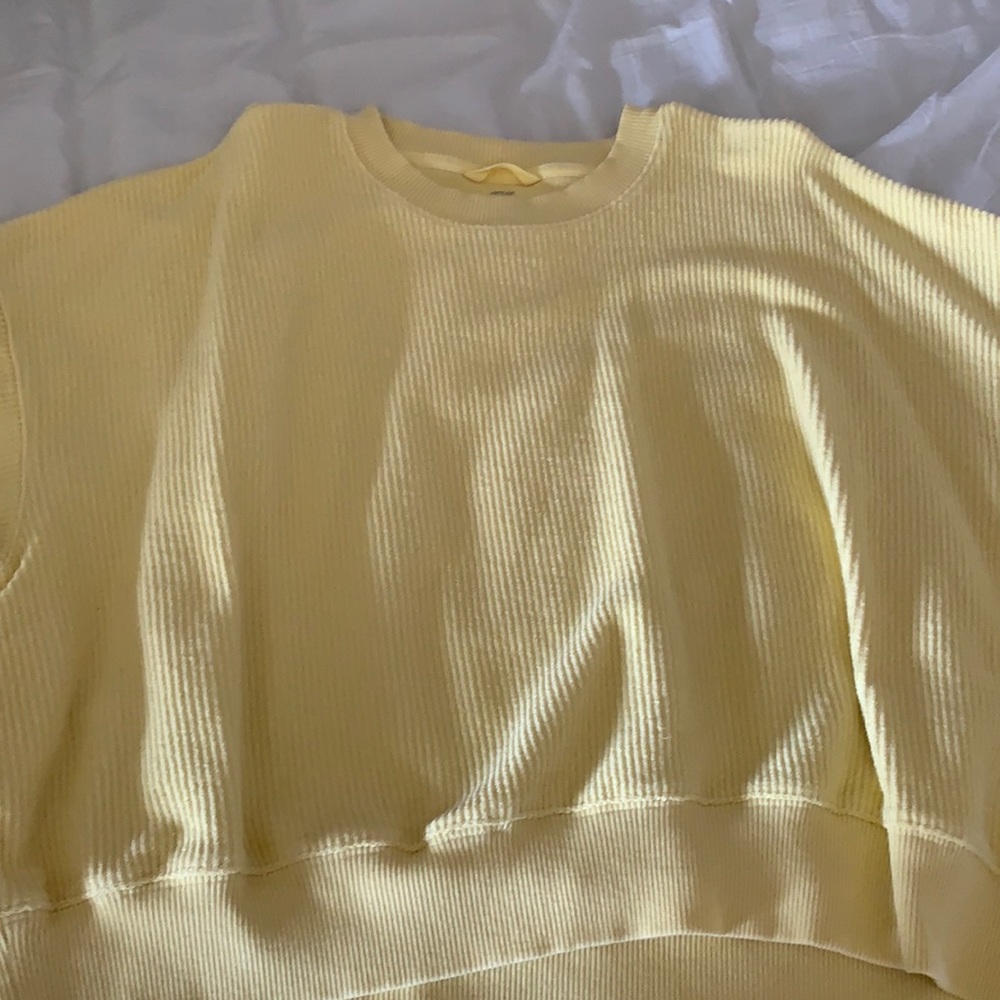 aerie corded cropped sweatshirt